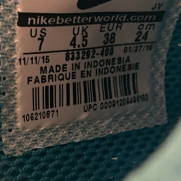 Nike Air Huarache Run Ultra BR Women's 833292-400 Gamma Blue Rare Size 7 - Picture 9 of 9